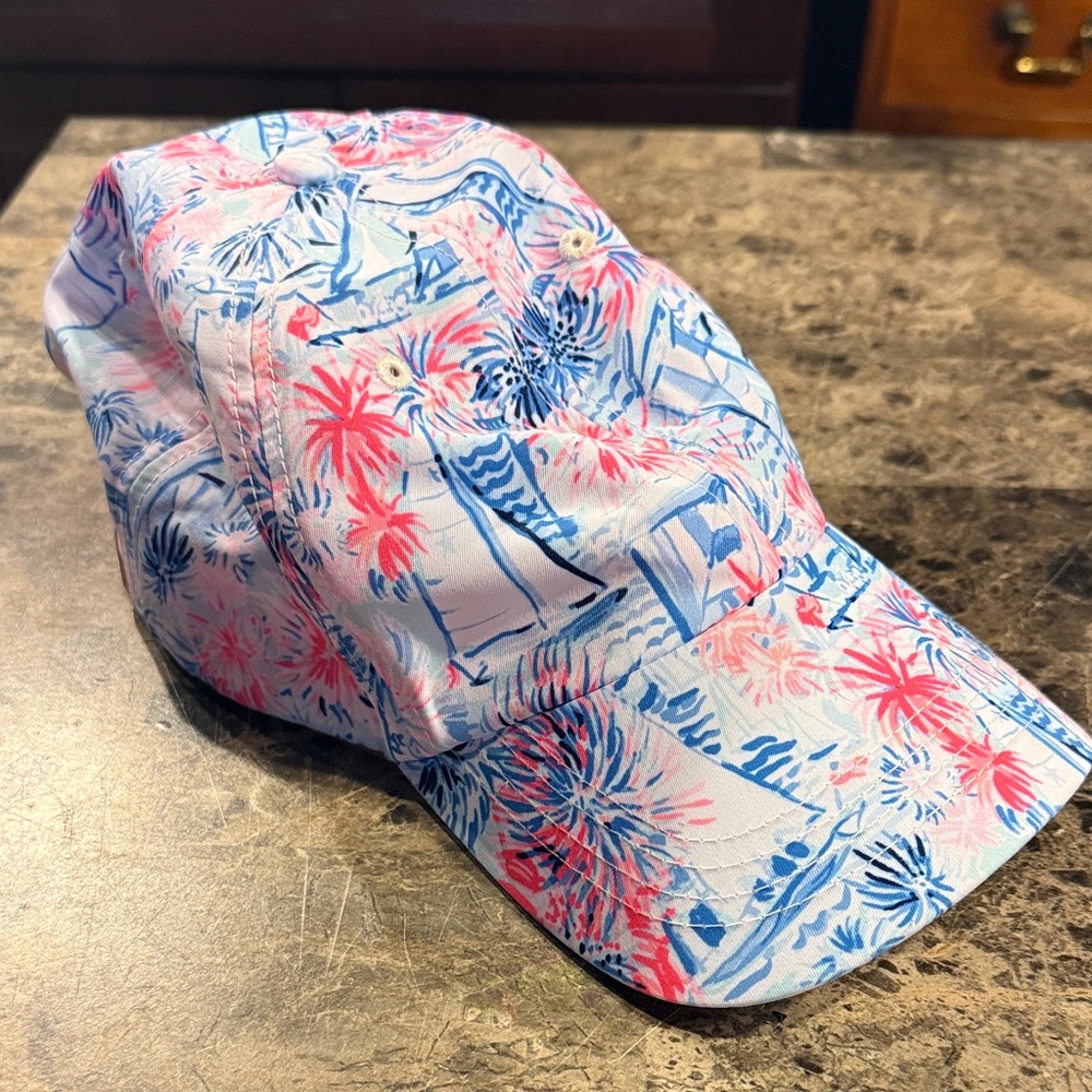 Lilly Pulitzer Pink and Blue Patterned Hat